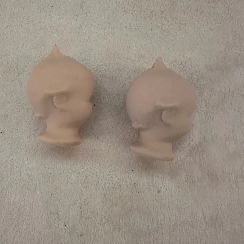 Vintage Kewpie Head Shoulders  Craft Art Oddities Ornament Exc. Bisque Porcelain
